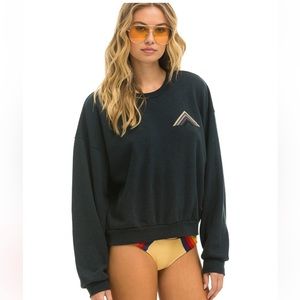NWT - Aviator Nation - Mountain Stitch Relaxed Crew Sweatshirt
